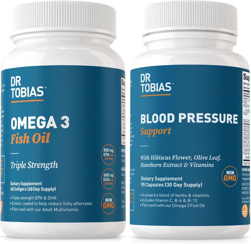 Top Trending Immune-Boosting Supplements on Amazon in 2025 Dr. Tobias Omega 3 Fish Oil & Blood Pressure Support Supplements for Heart, Brain, Immune, Circulatory Health, with Vitamin C, B6, B12, Niacin, Folate & Herbs.